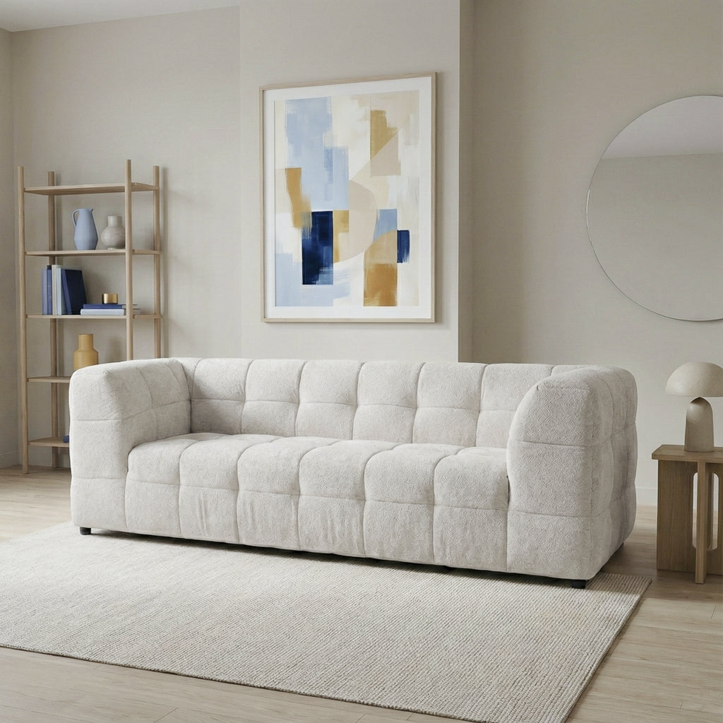 Swain Modern Beige Boucle Sofa
