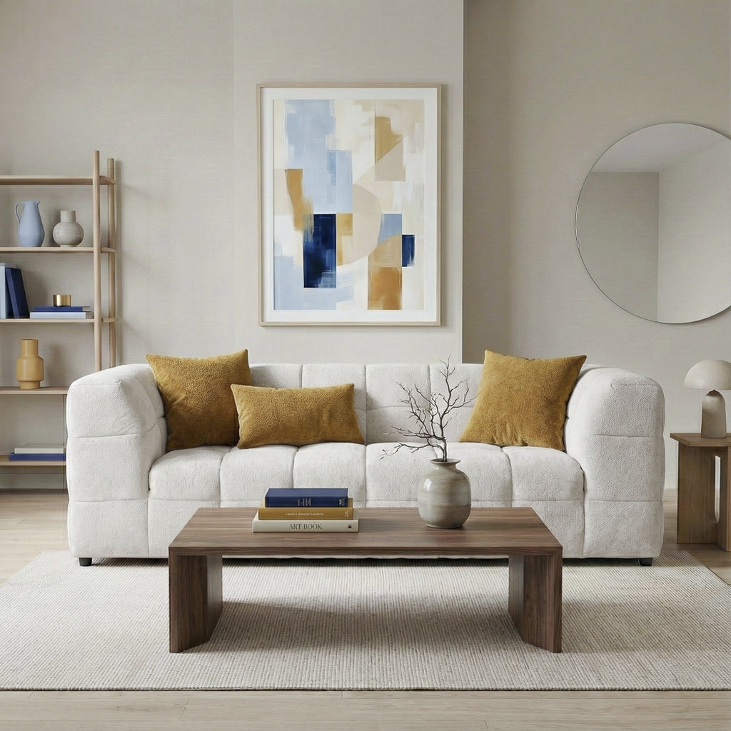 Swain Modern Beige Boucle Sofa