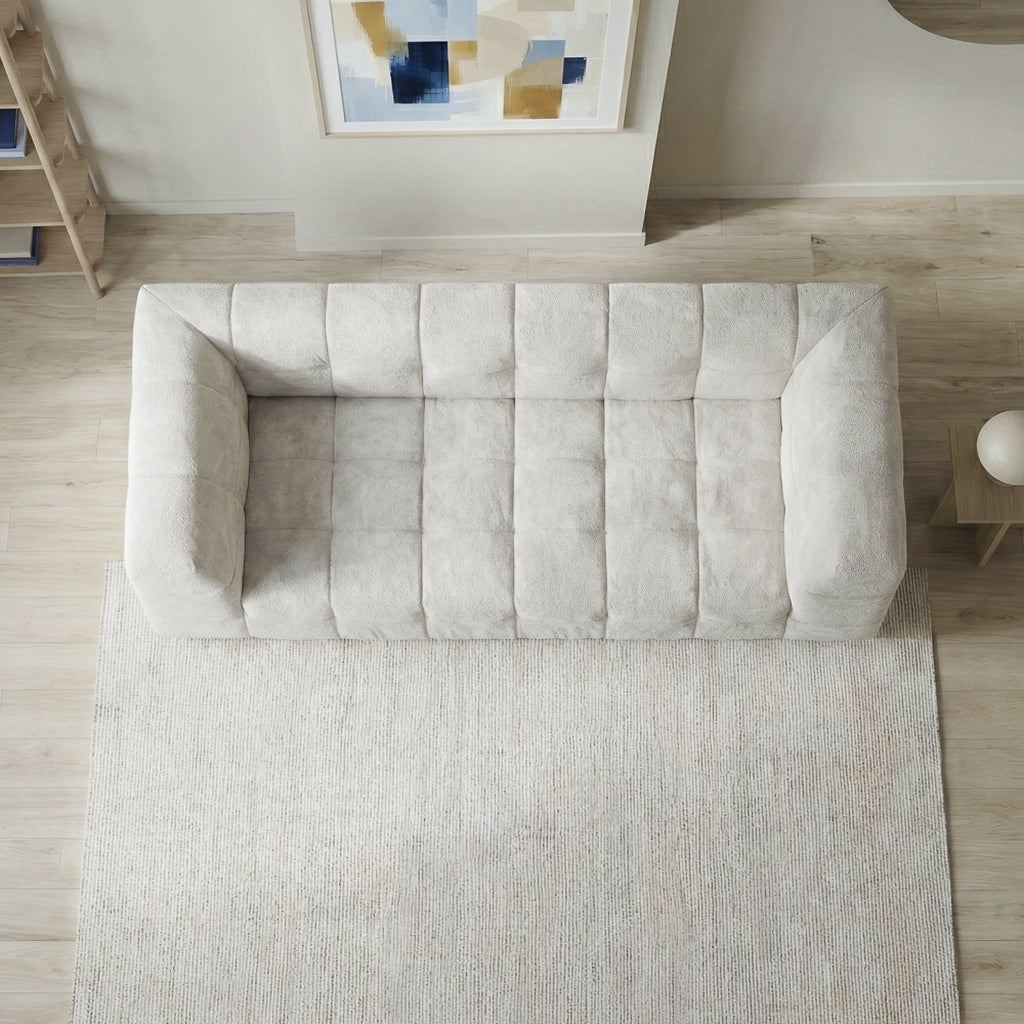 Swain Modern Beige Boucle Sofa