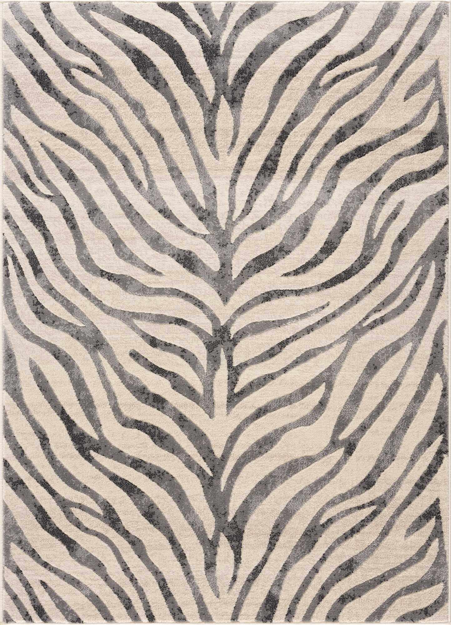 Ecorse Zebra Print Area Rug