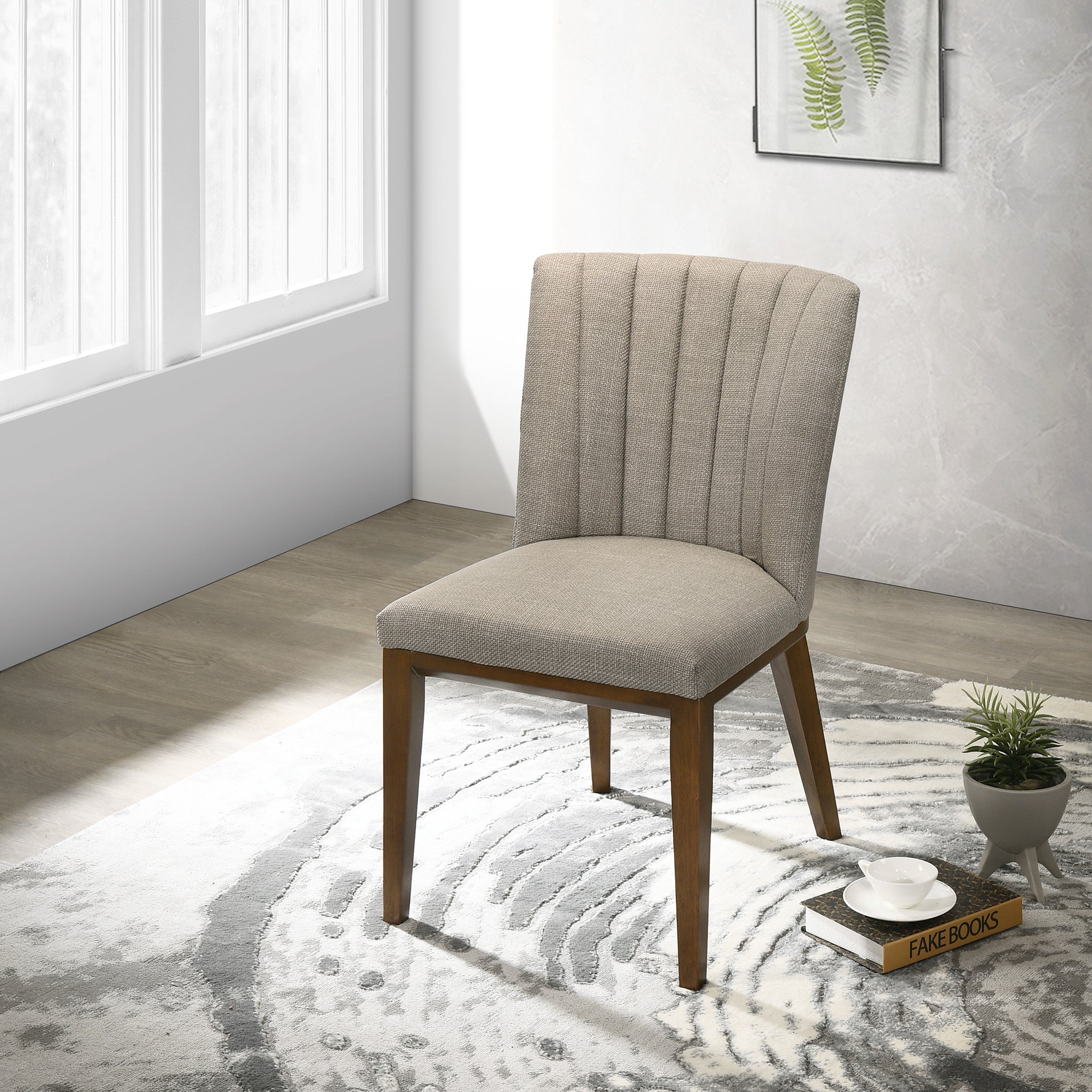 Elmwood Cream Fabric Dining Chair (Set of 2)