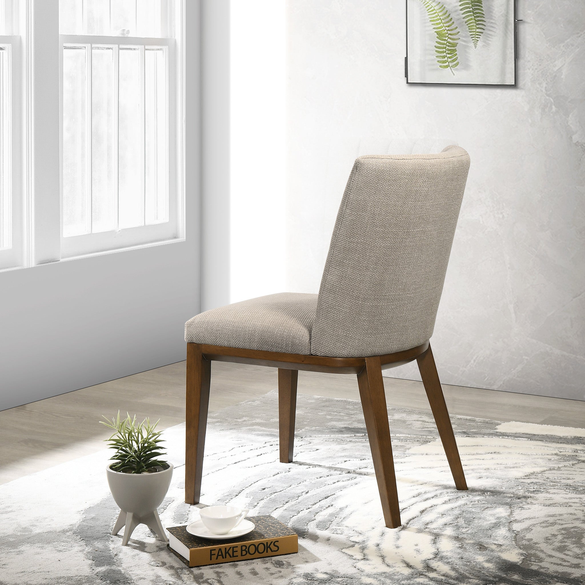 Elmwood Cream Fabric Dining Chair (Set of 2)