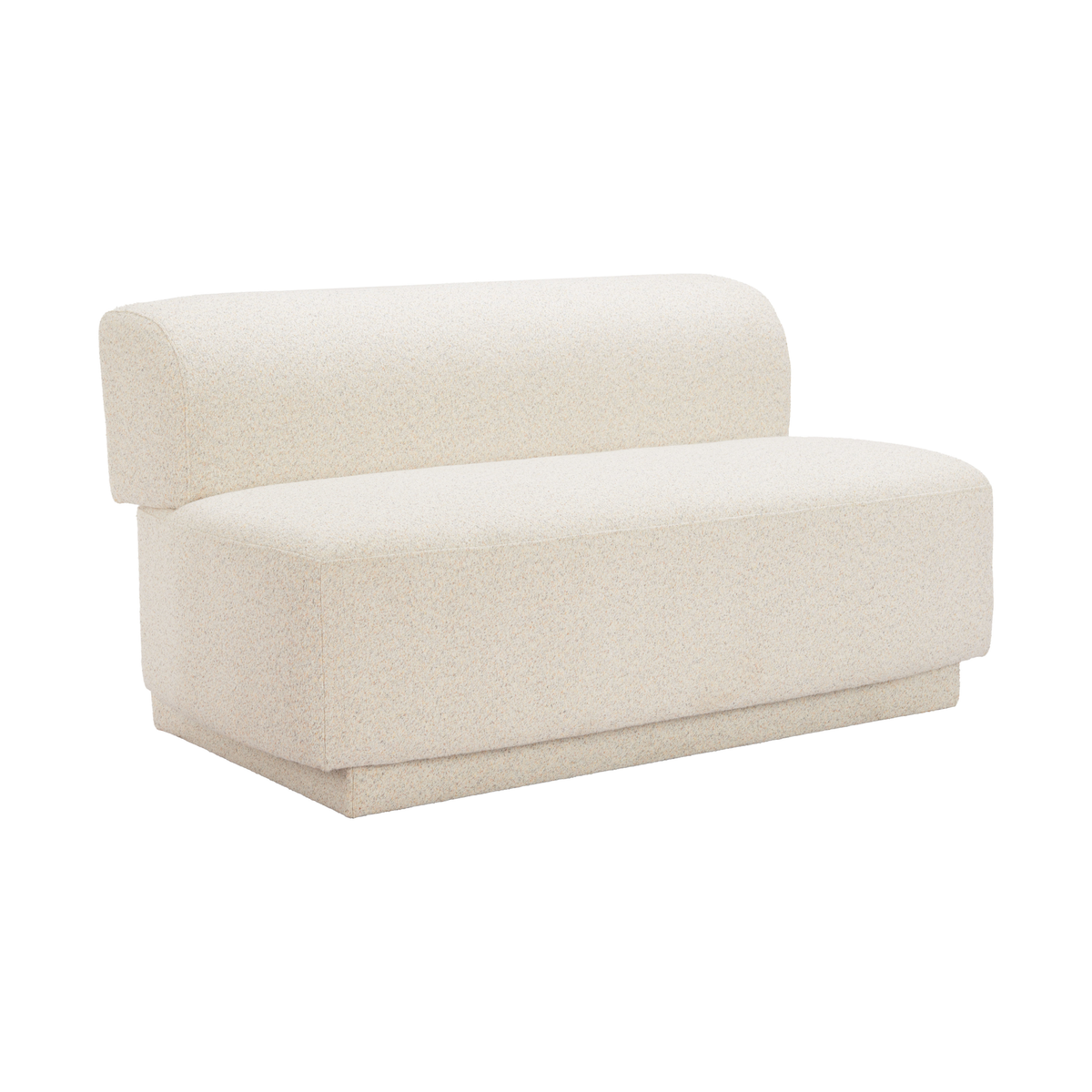 Anese Multigrain Beige Shearling-Style Loveseat