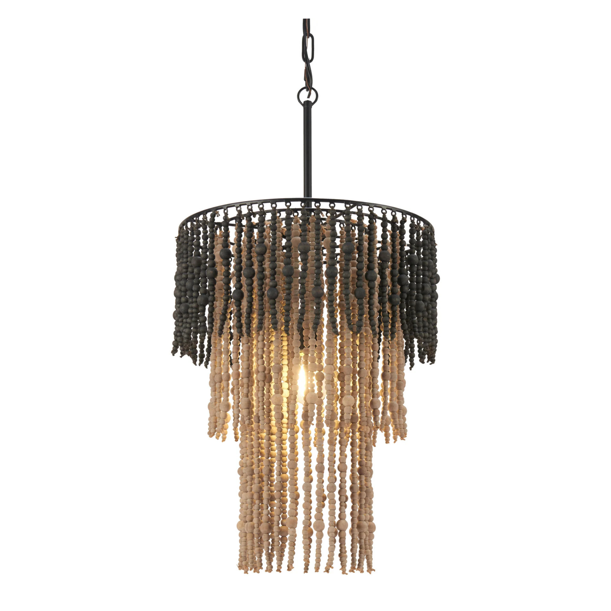 Bizu Black & Beige Beaded Ceiling Lamp