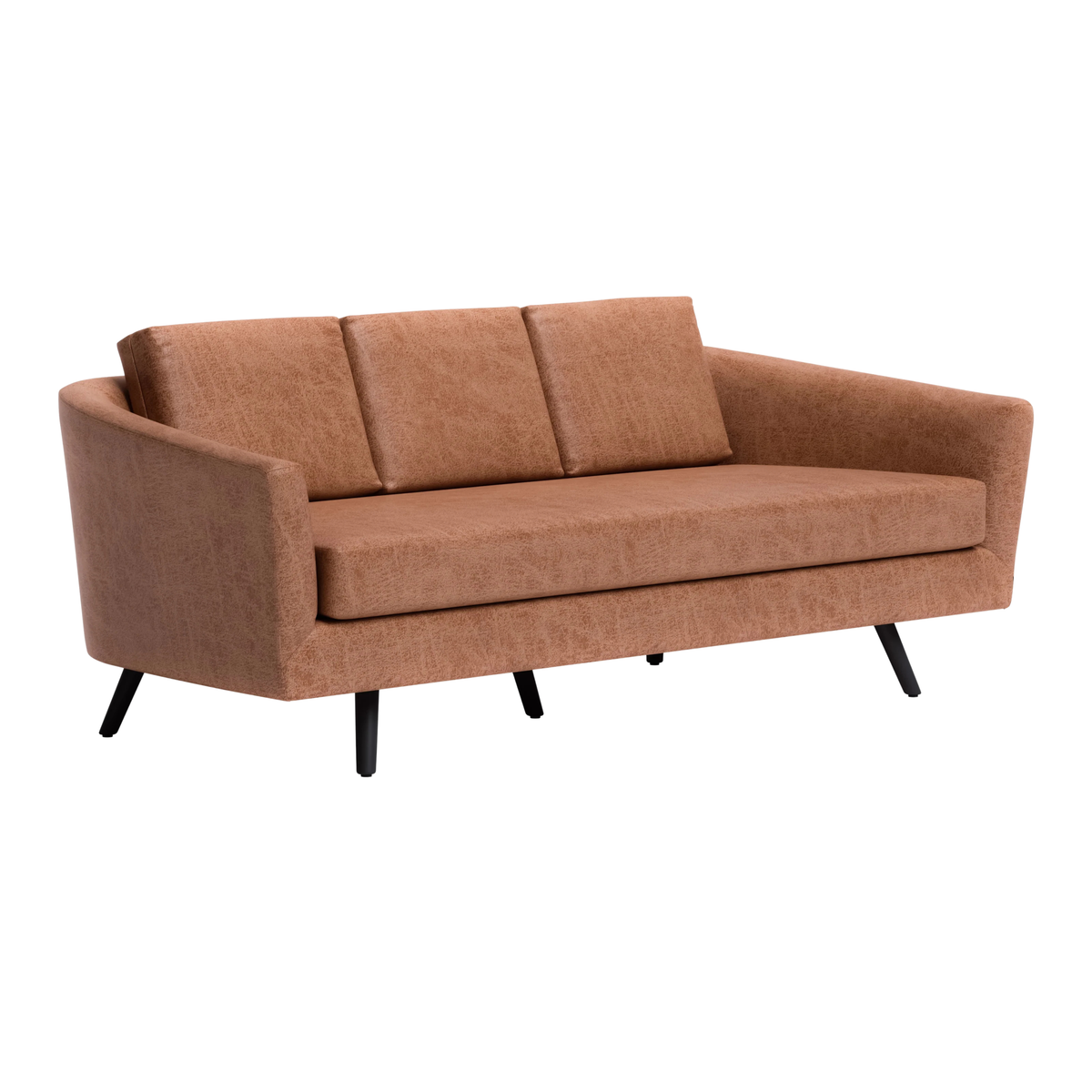 Divinity Brown Faux Leather Sofa