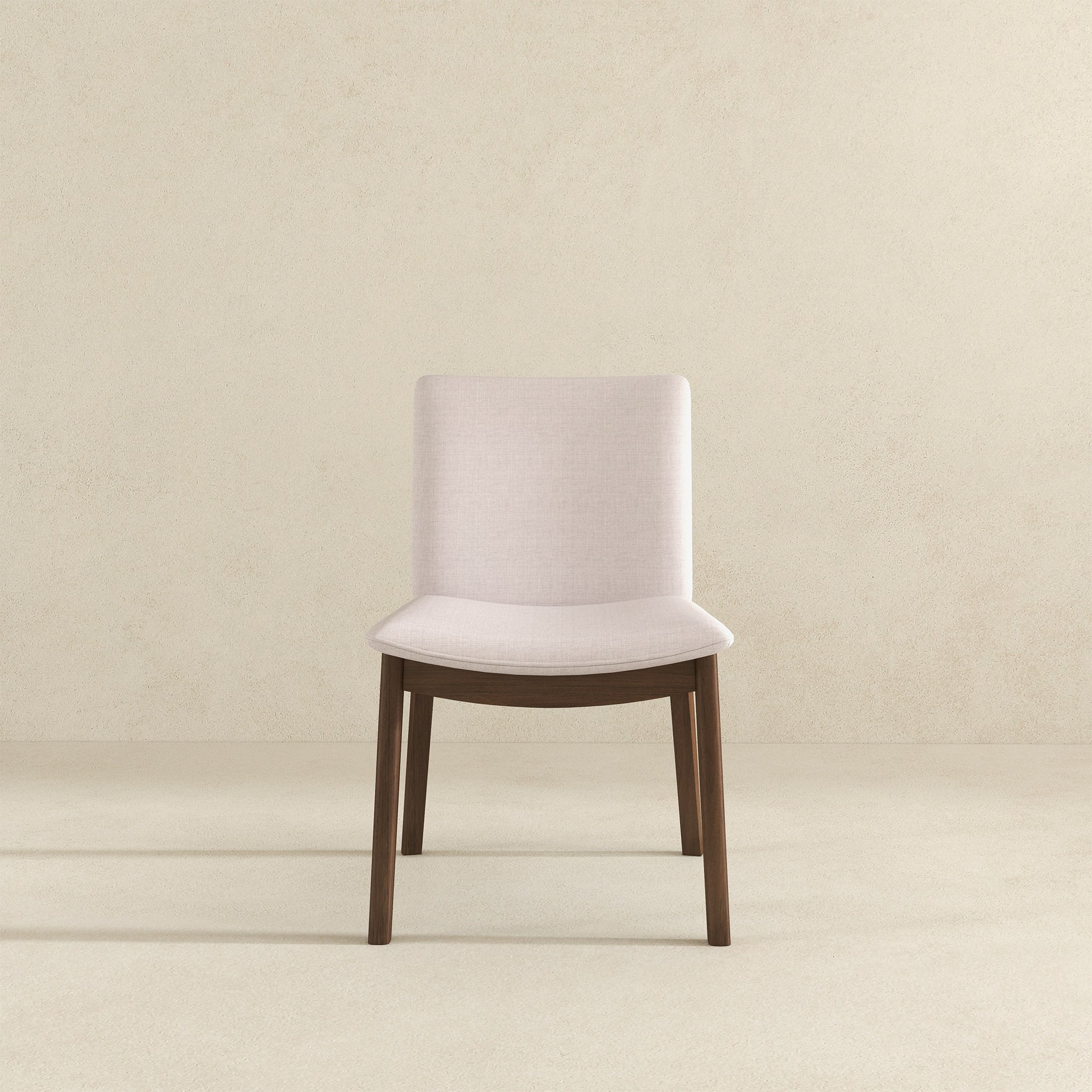 Laura Beige Linen Solid Wood Dining Chair (Set of 2)