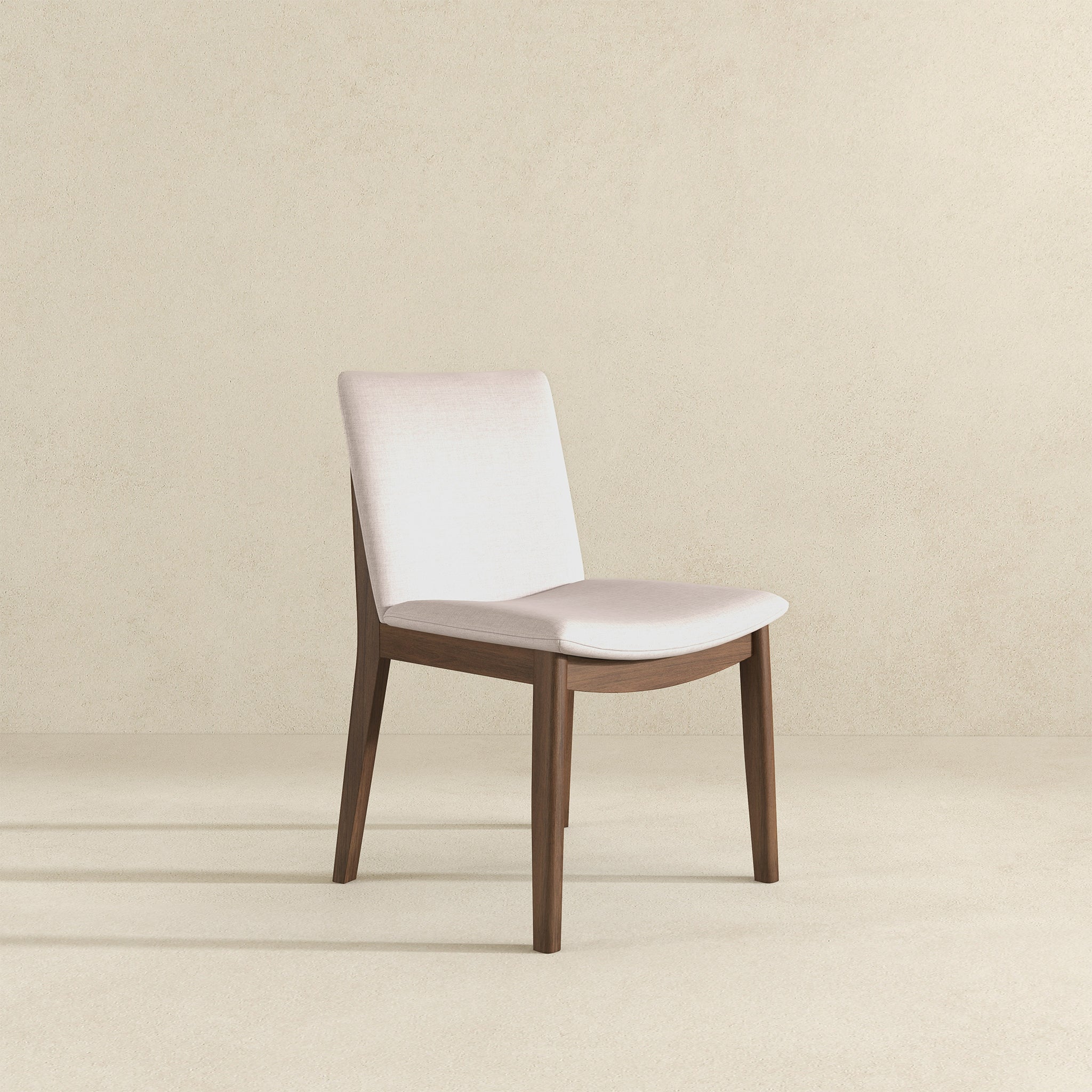 Laura Beige Linen Solid Wood Dining Chair (Set of 2)