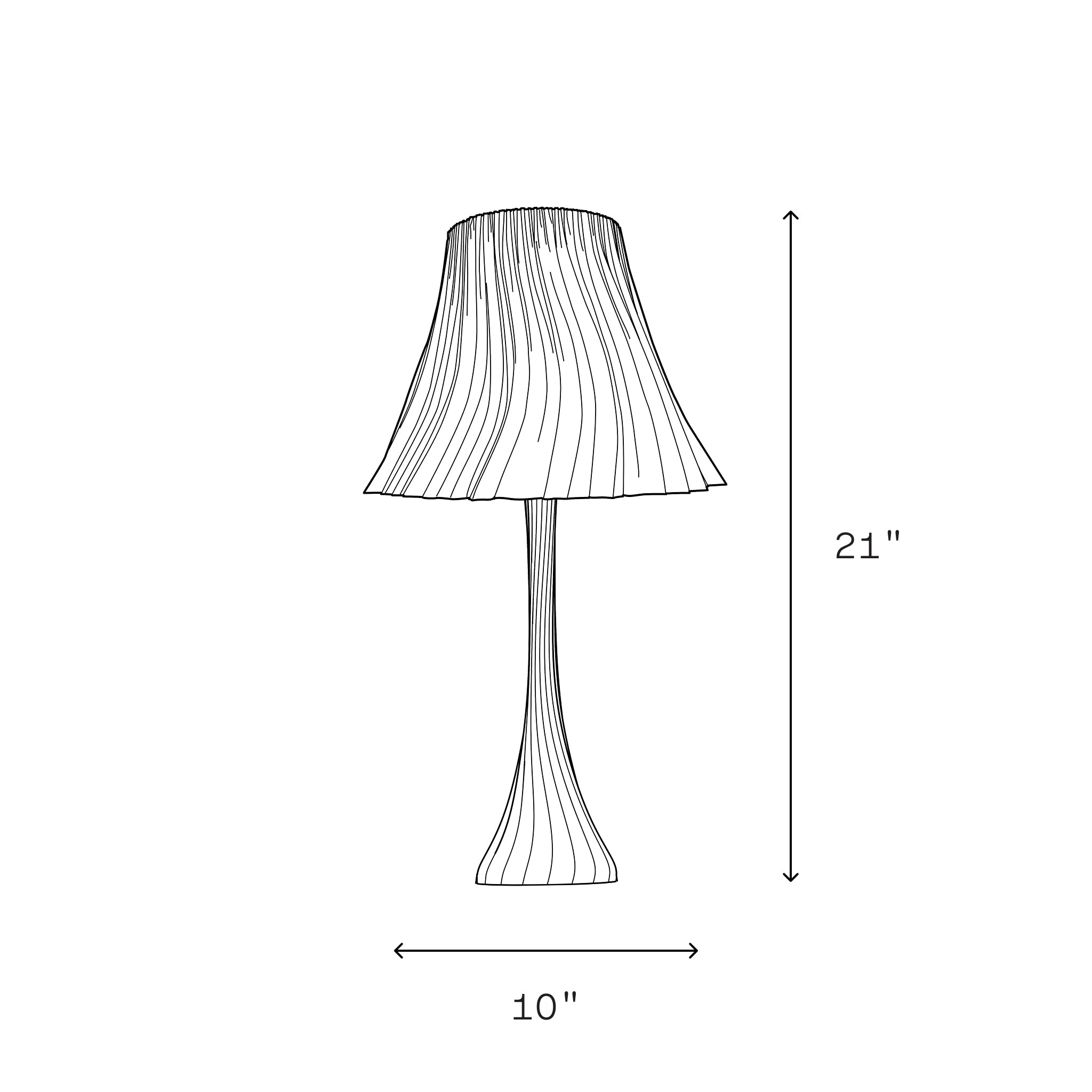 Pleated Table Lamp