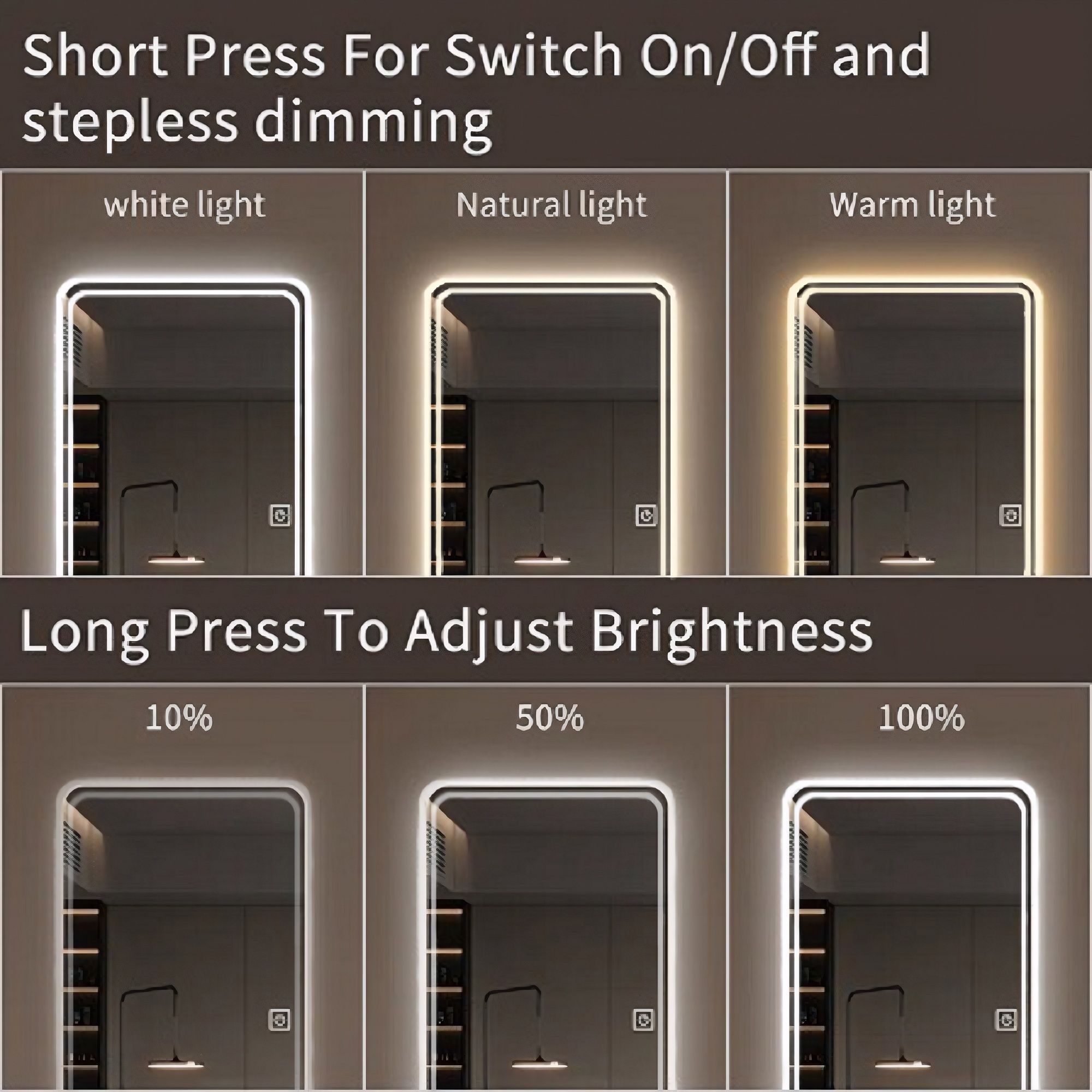 Full Length LED Floor Mirror