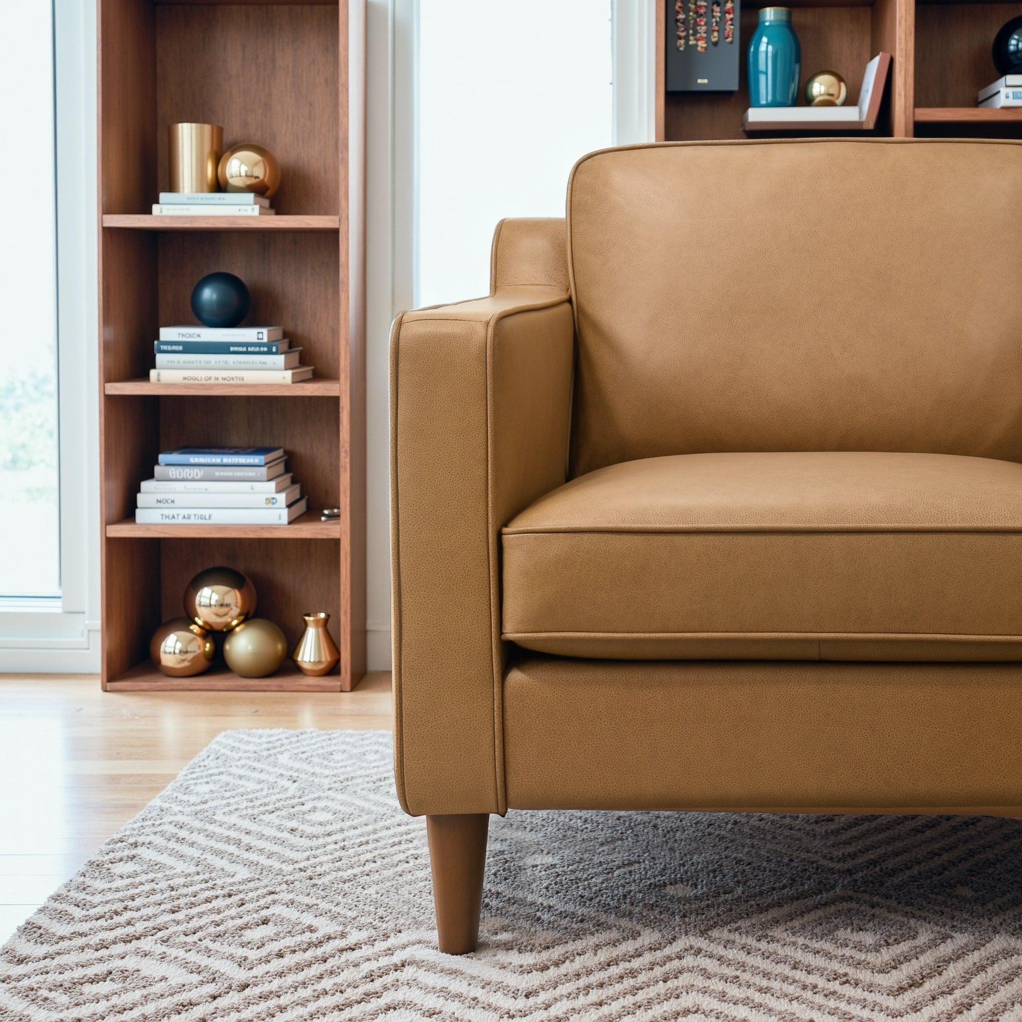 Cooper Tan Leather Lounge Chair