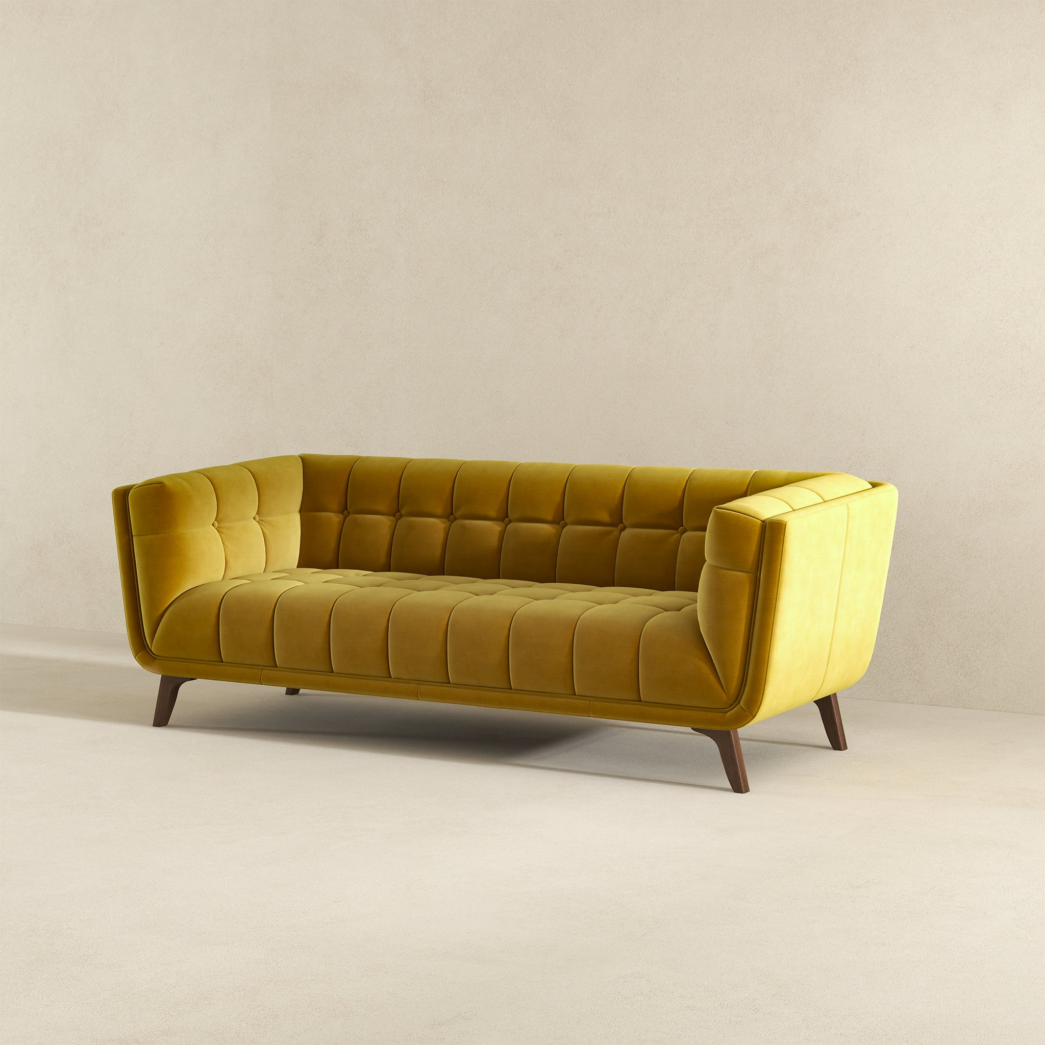 Addison Large Gold Velvet Sofa