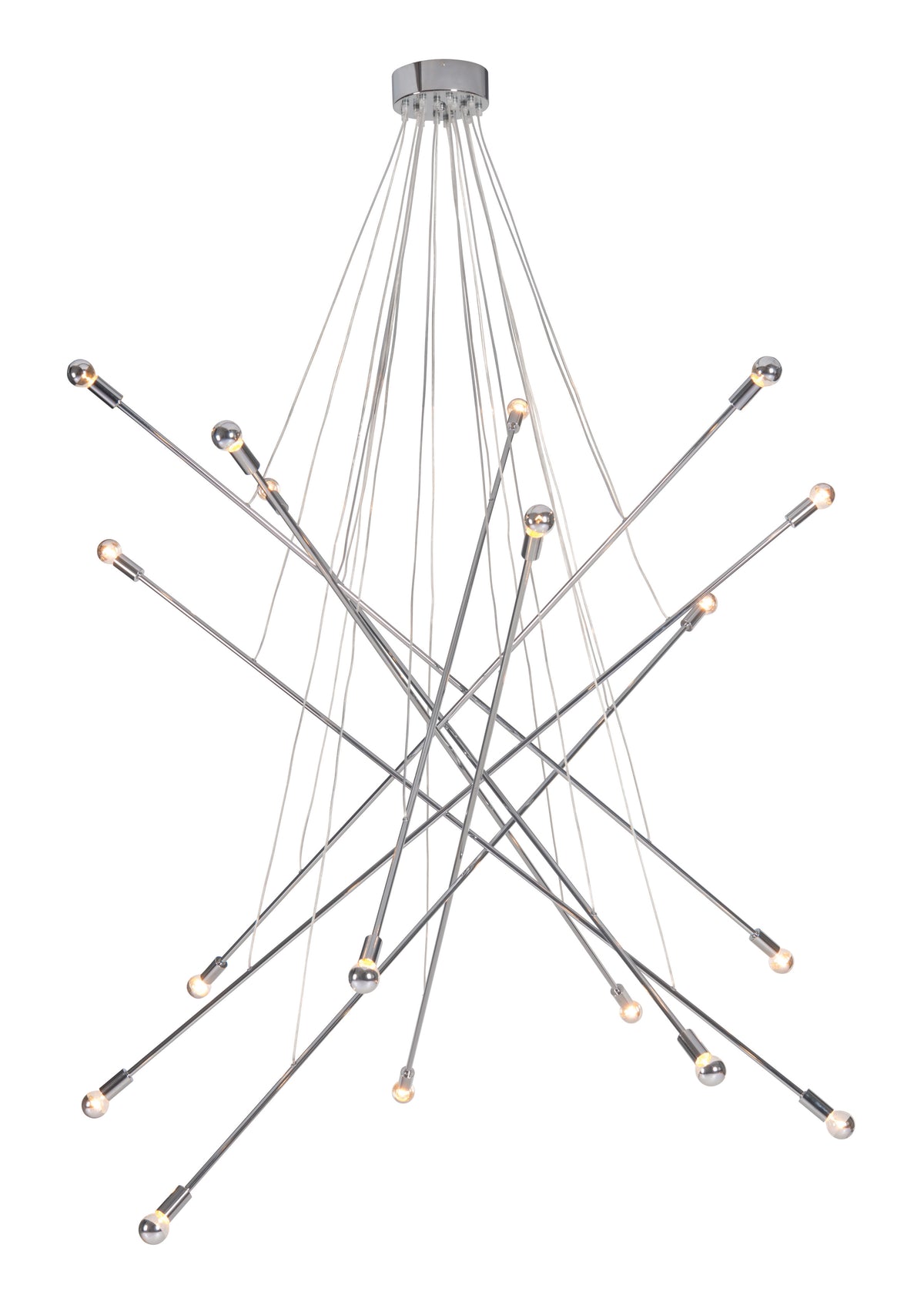 Belief Ceiling Lamp Chrome by Zuo Modern