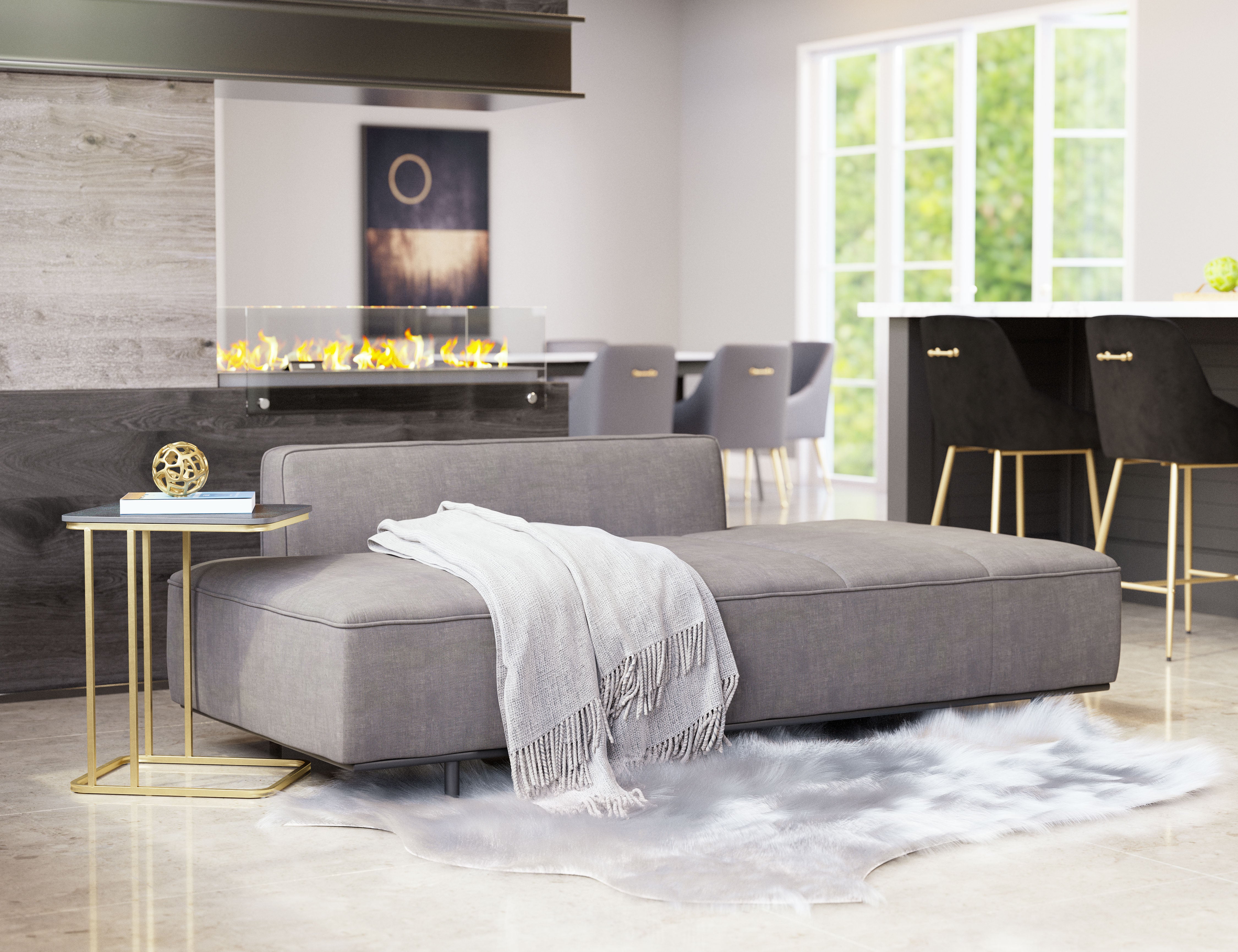 Confection Sofa Gray by Zuo Modern