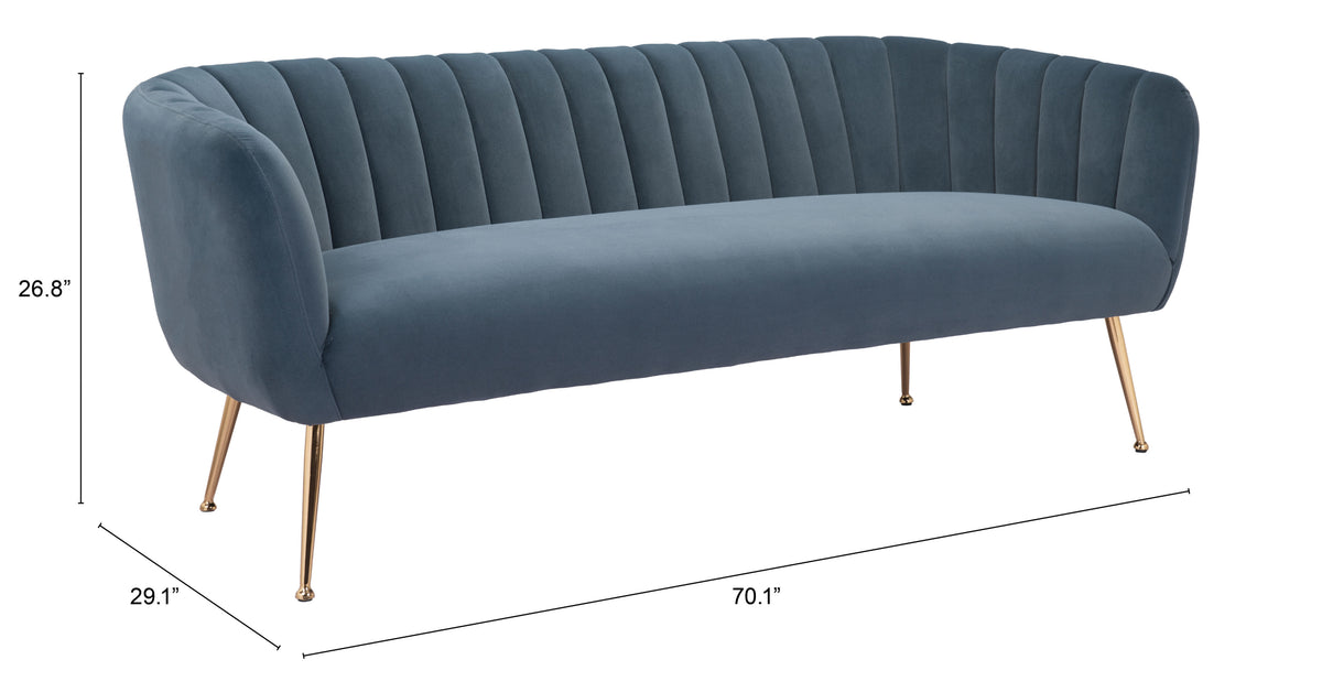 Deco Sofa Gray by Zuo Modern