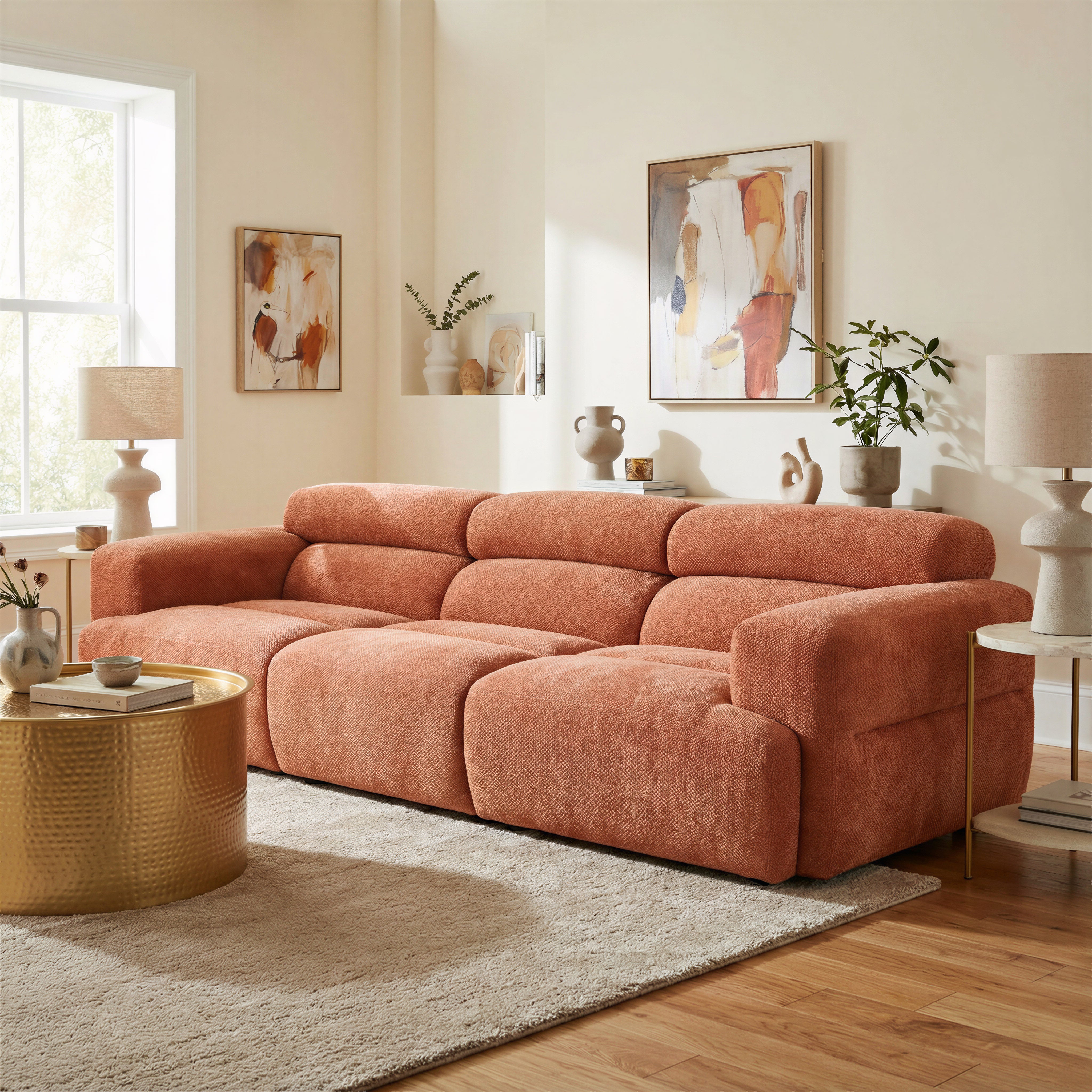 Alis Modular Sectional Orange by Zuo Modern