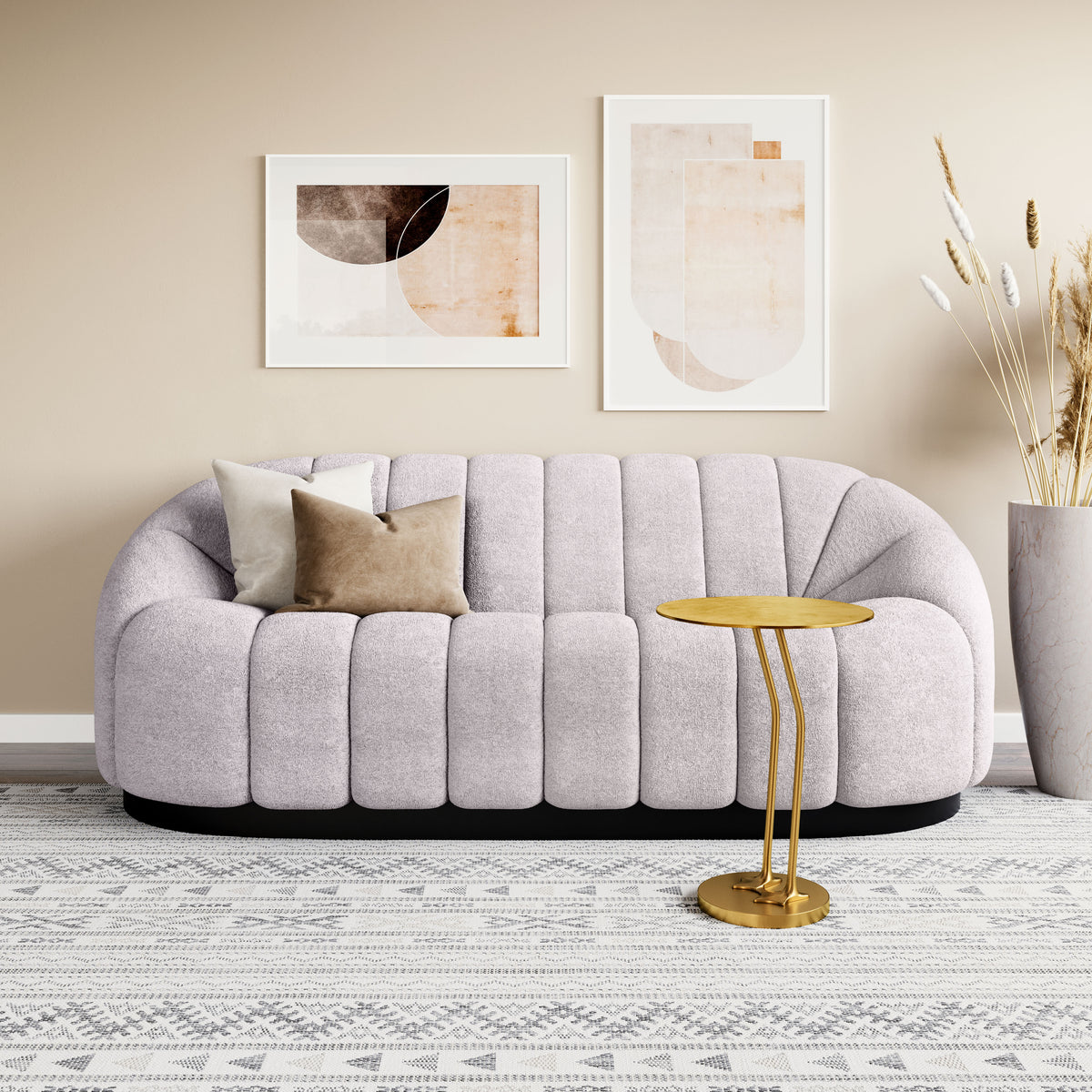 Bhutan Sofa Light Gray by Zuo Modern