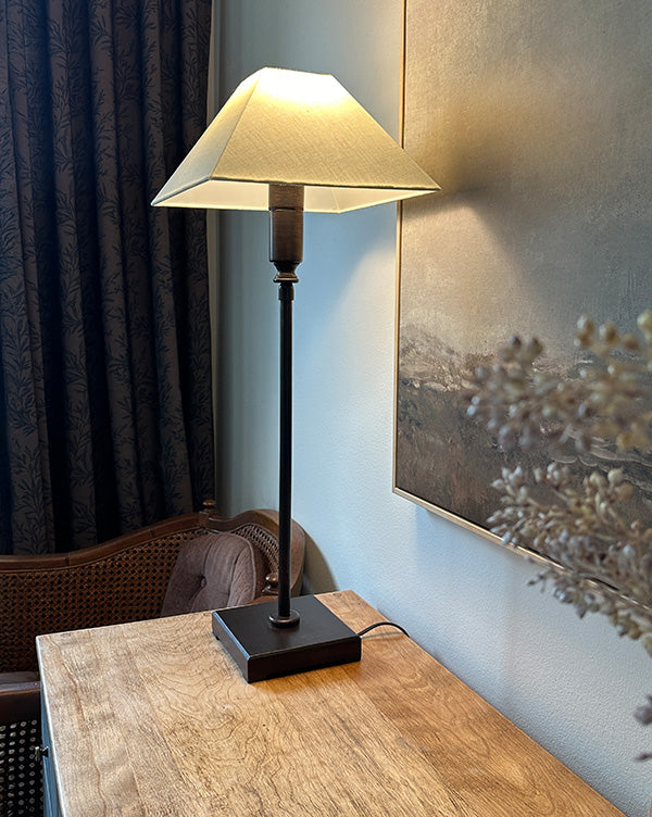 36" Adjustable Ivory Table Lamp