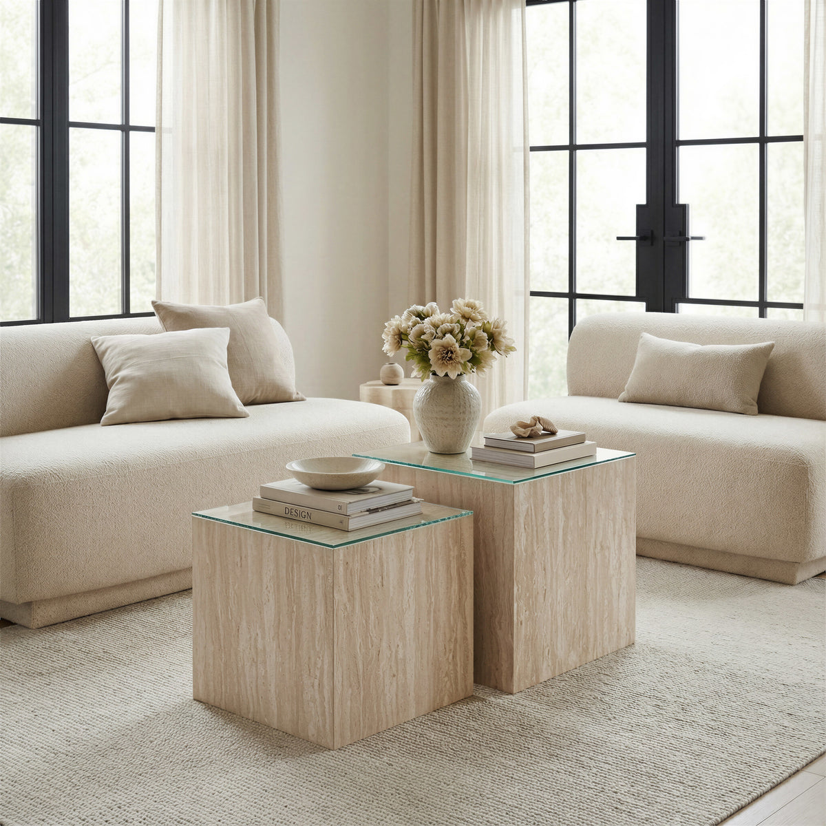 Anese Loveseat Multigrain Beige by Zuo Modern