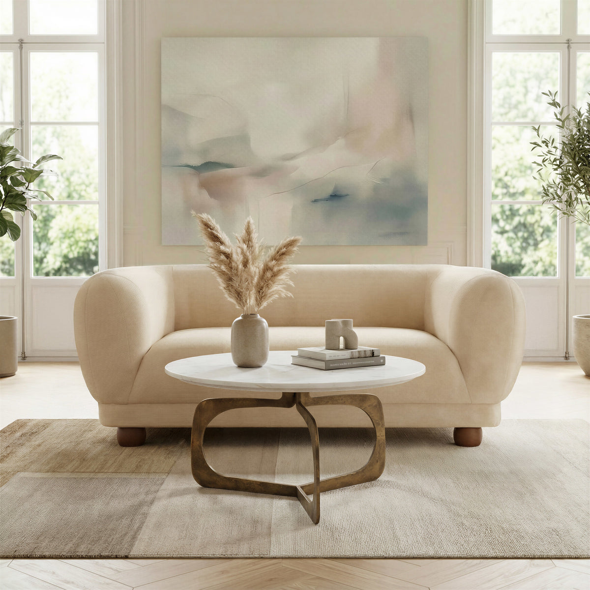 Boet Loveseat Taupe by Zuo Modern
