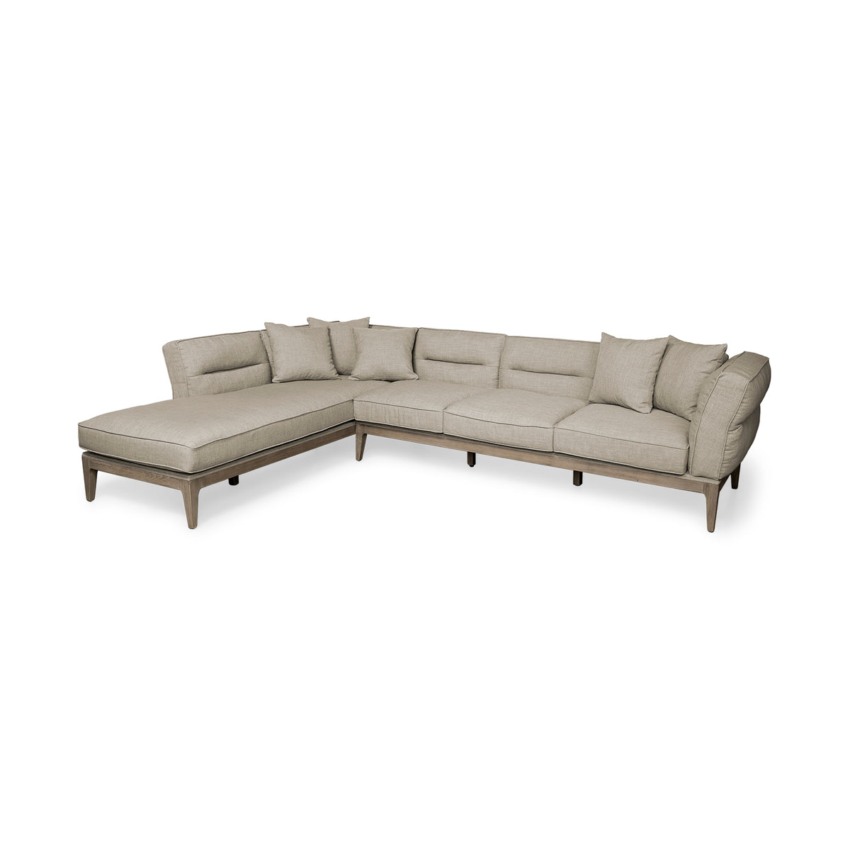 Denali Left Chaise Beige Upholstered Sectional