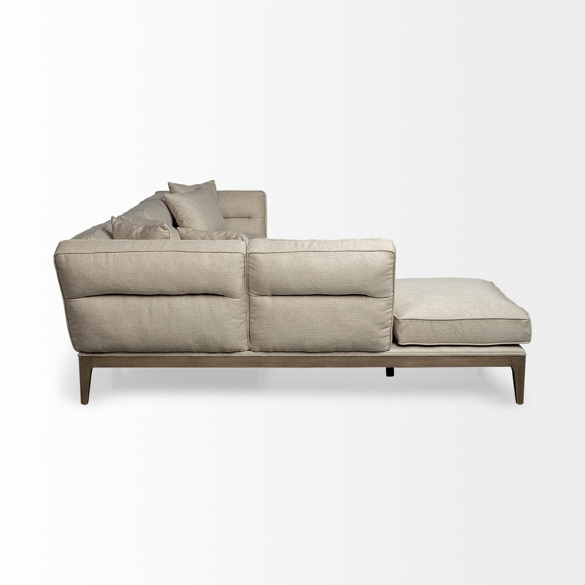 Denali Left Chaise Beige Upholstered Sectional