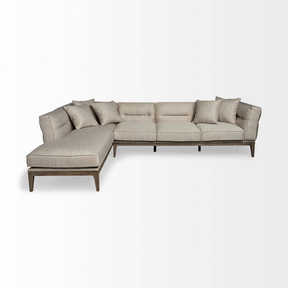 Denali Left Chaise Beige Upholstered Sectional