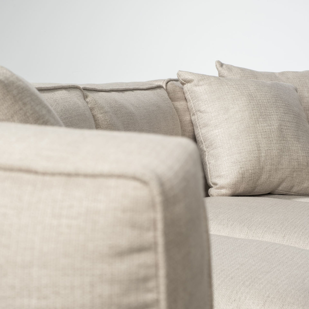 Denali Right Chaise Beige Upholstered Sectional