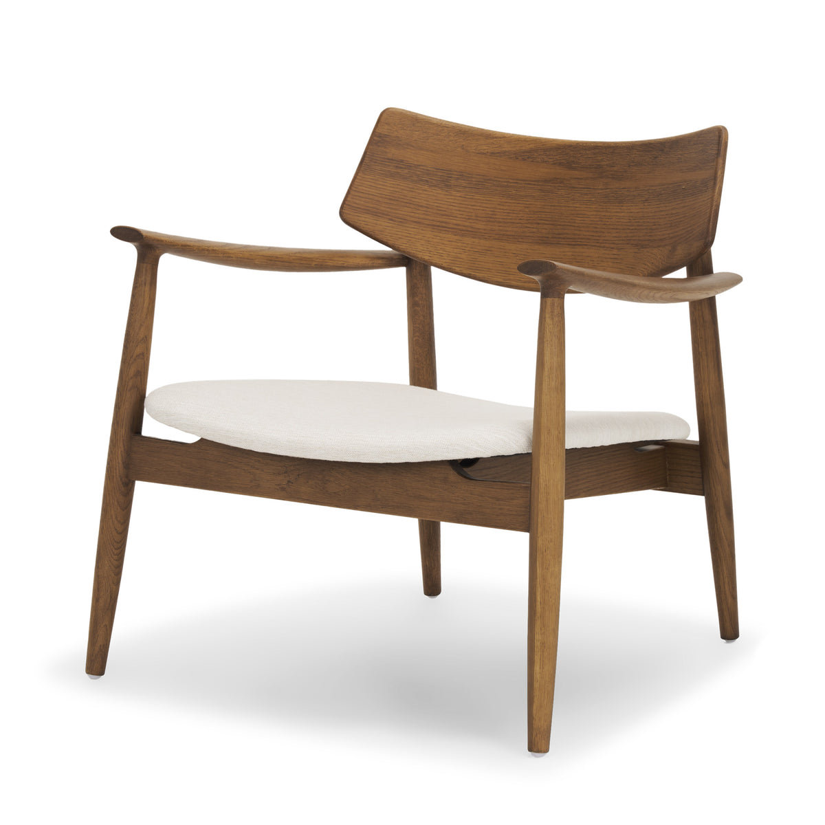 Haggen Medium Oak Cream Fabric Accent Chair