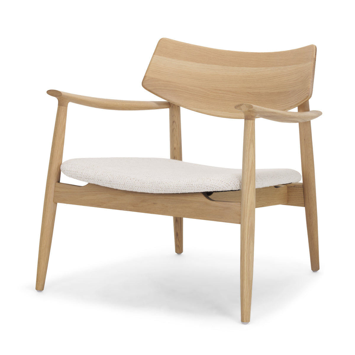 Haggen Light Oak Cream Fabric Accent Chair