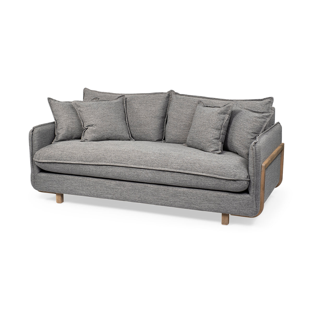 Roy Castlerock Gray Upholstered 3-Seater Sofa
