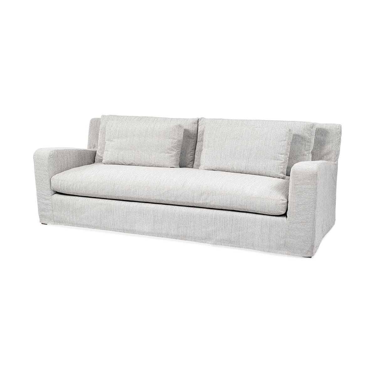 Denly Frost Gray Slipcover 3-Seater Sofa