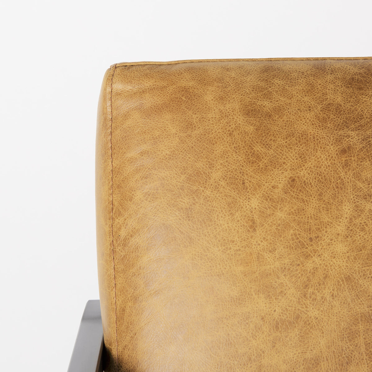 Armelle Brown Leather Accent Chair