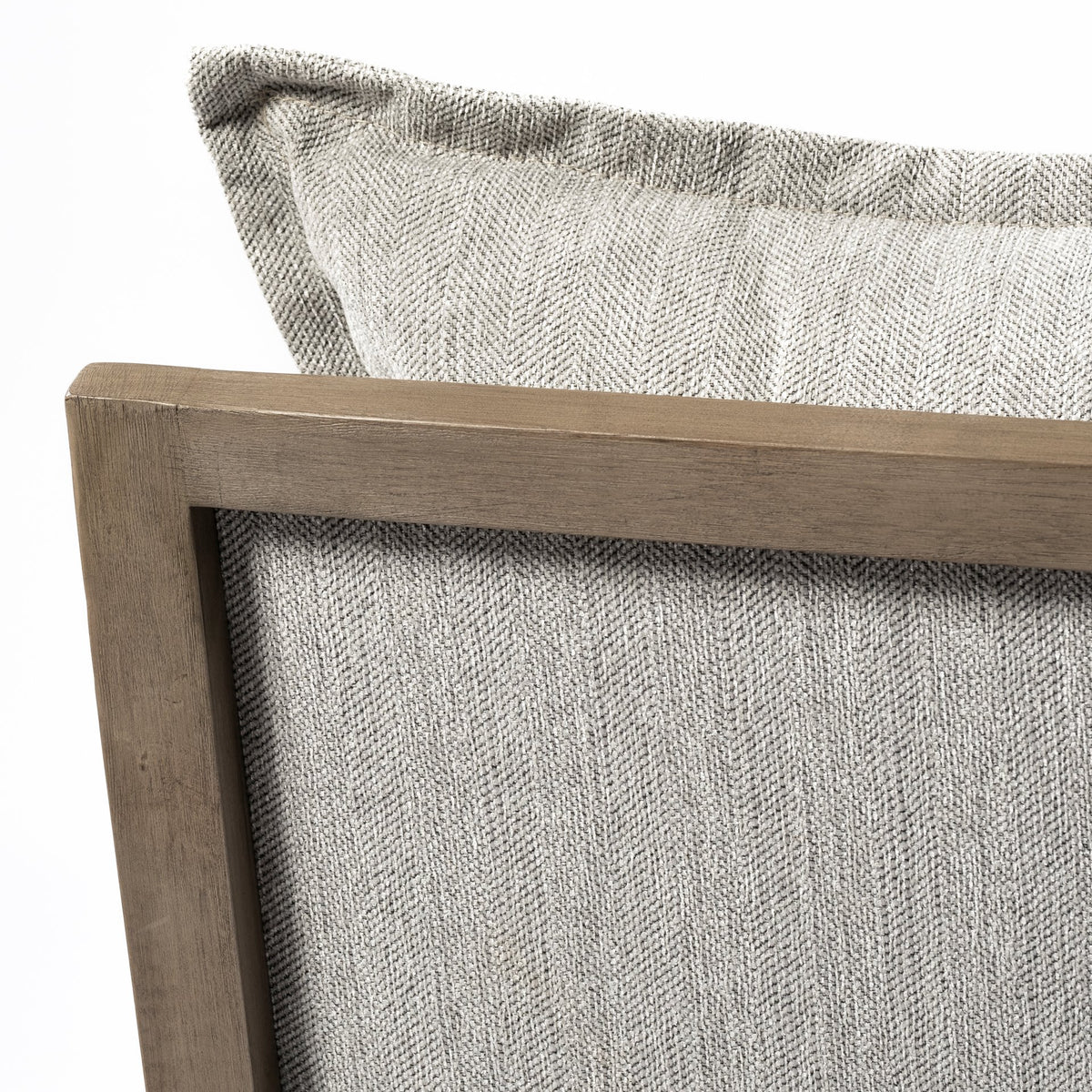 Sherlock Frost Gray Fabric Wood Frame Accent Chair