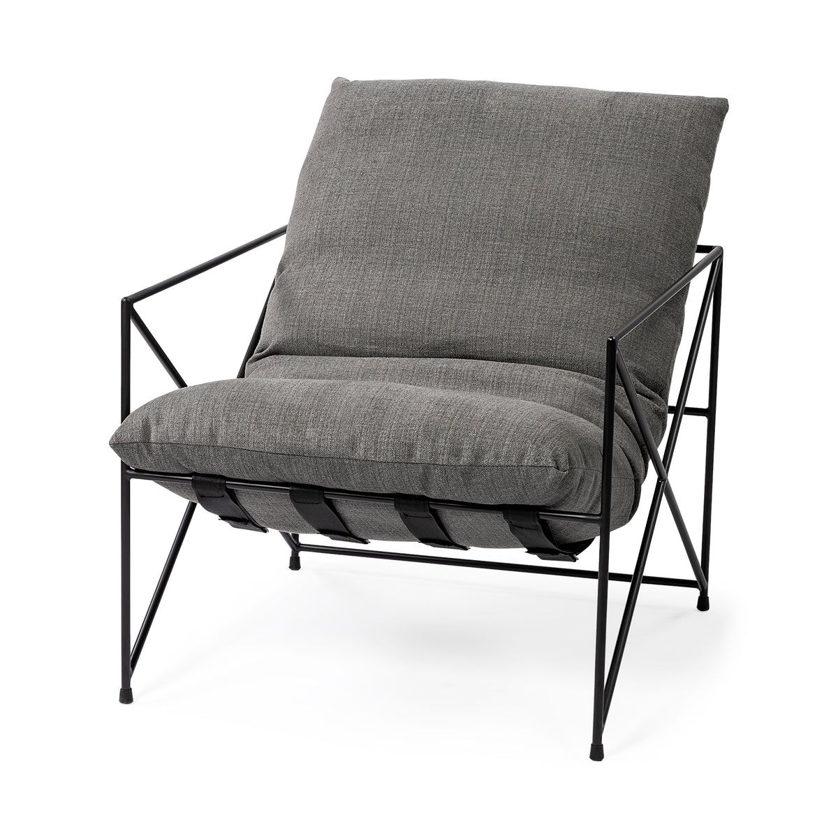 Leonidas Gray Fabric Accent Chair