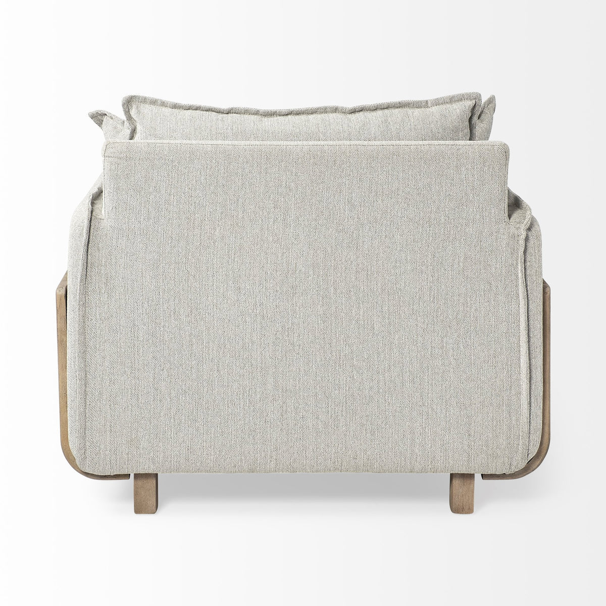 Roy Frost Gray Upholstered Arm Chair