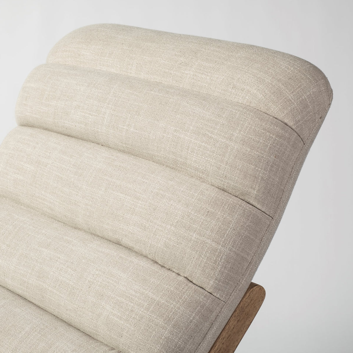 Pierre Beige Fabric Armless Chaise Lounge