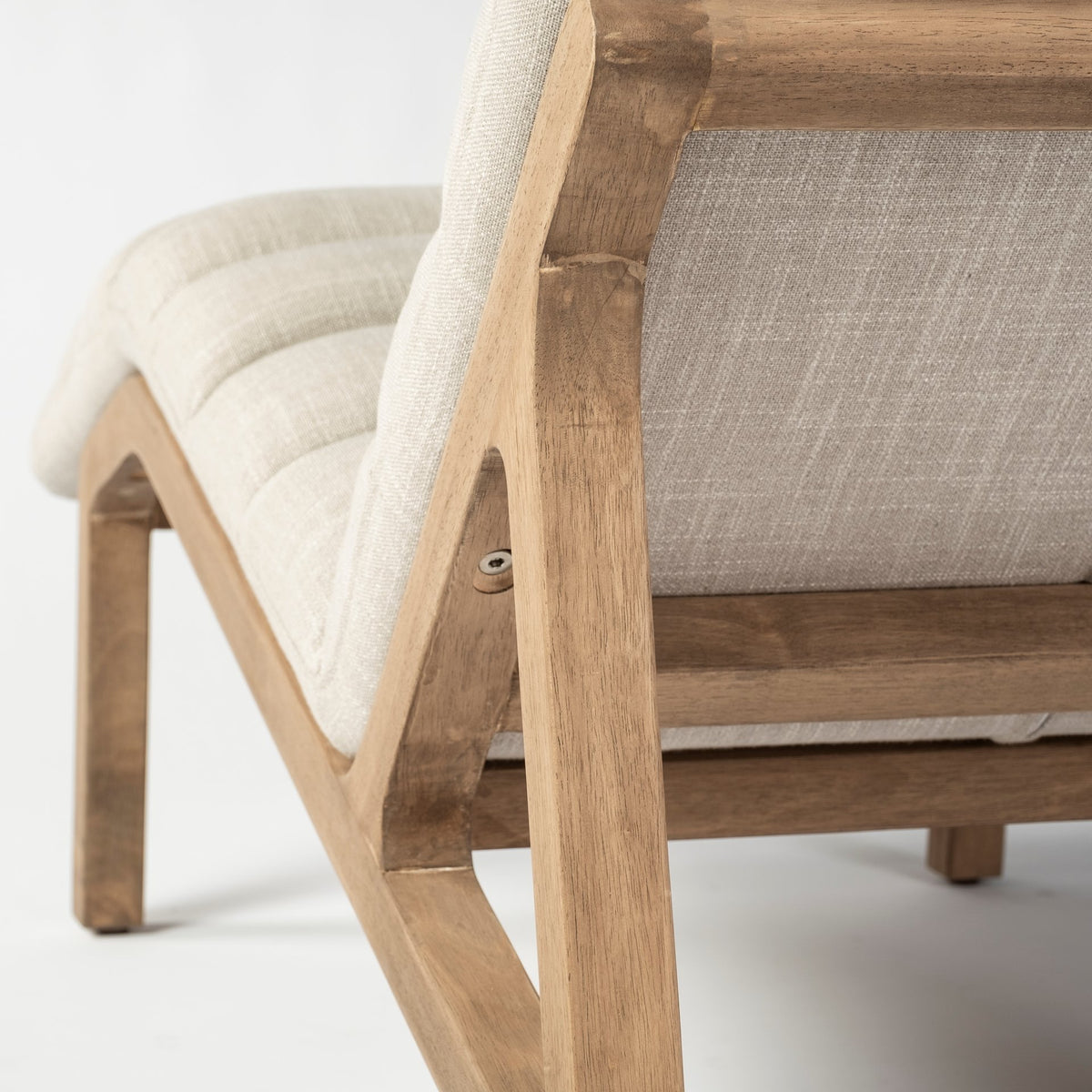 Pierre Beige Fabric Armless Chaise Lounge