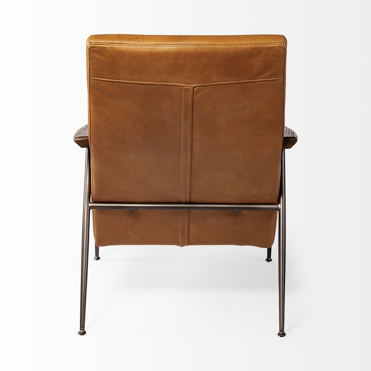 Grosjean Cognac Leather Accent Chair