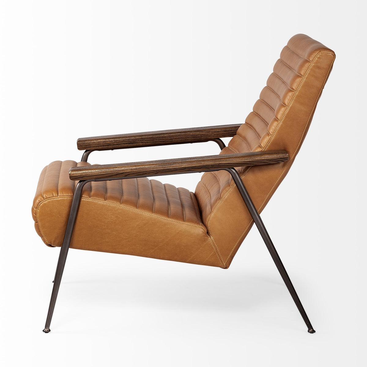 Grosjean Cognac Leather Accent Chair