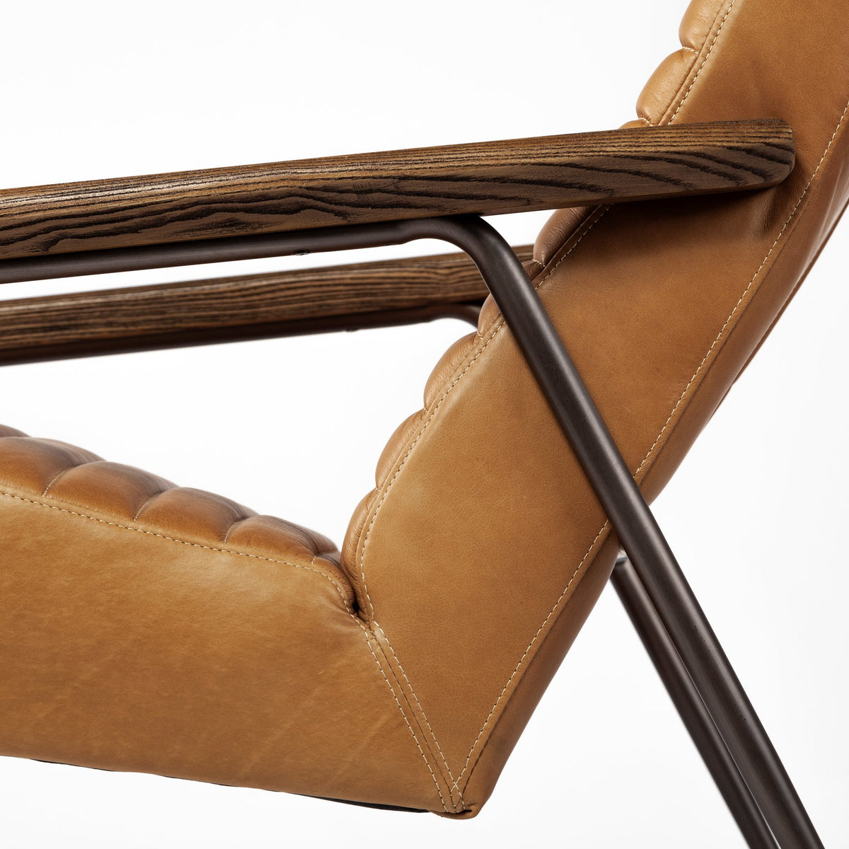 Grosjean Cognac Leather Accent Chair