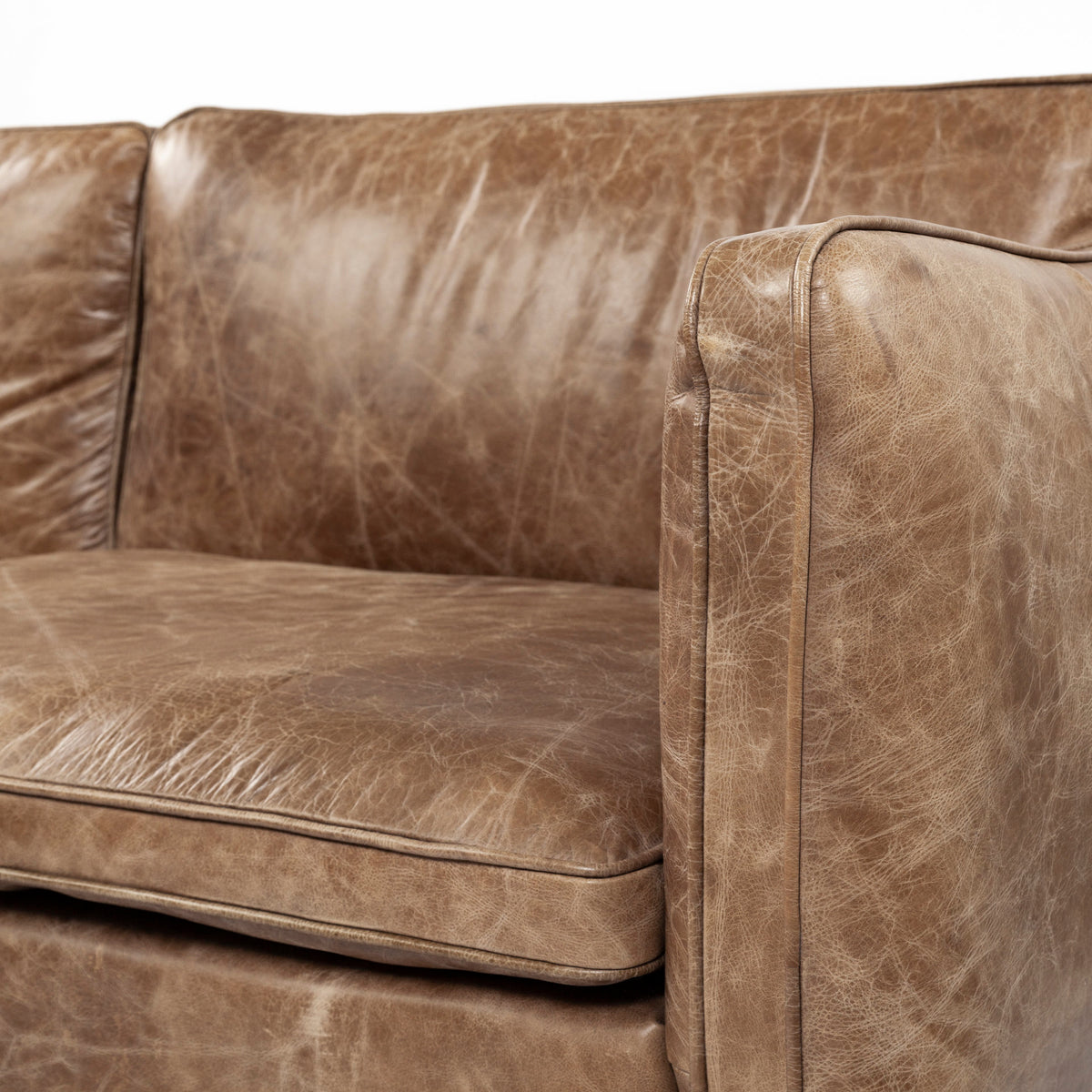 Cobain Brown Genuine Leather Sofa
