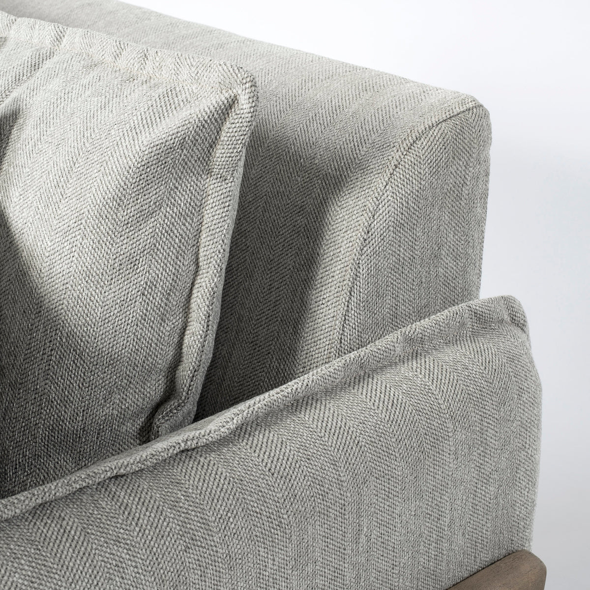 Roy Frost Gray Upholstered 3-Seater Sofa
