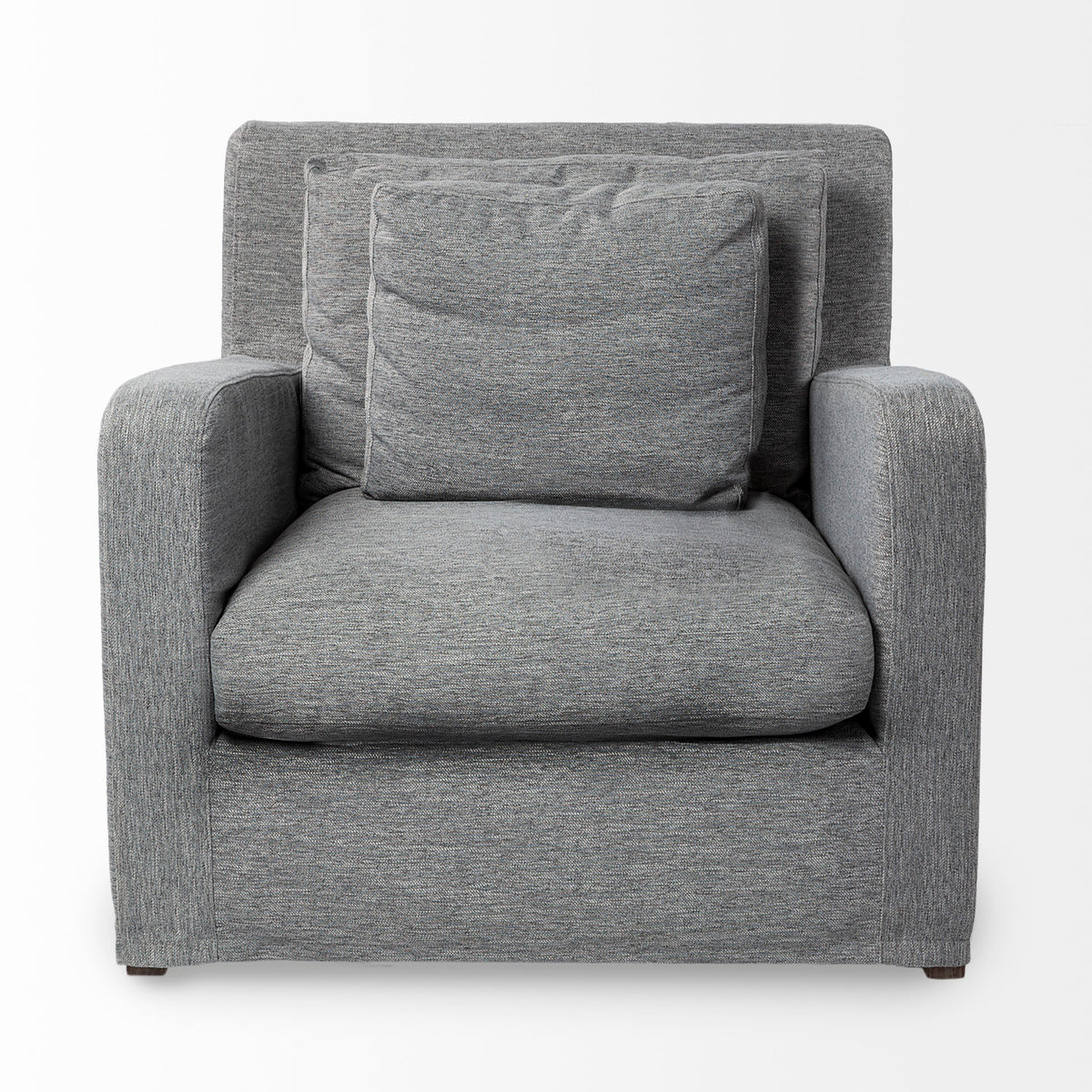 Denly Castlerock Gray Slipcover Arm Chair