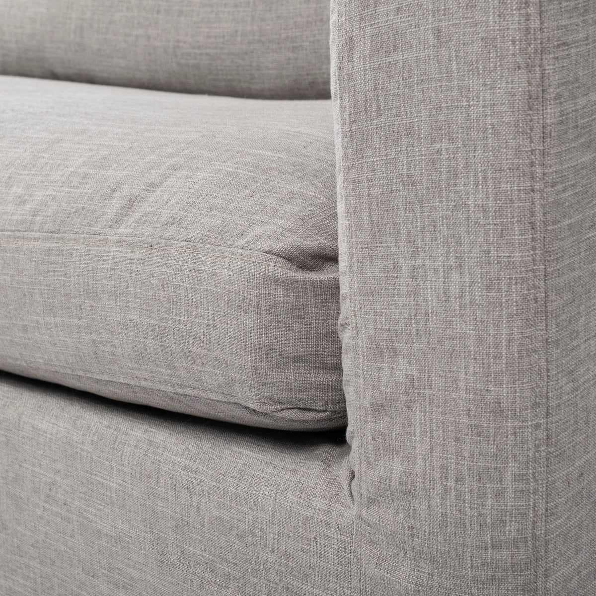 Denly Flint Gray Slipcover Arm Chair