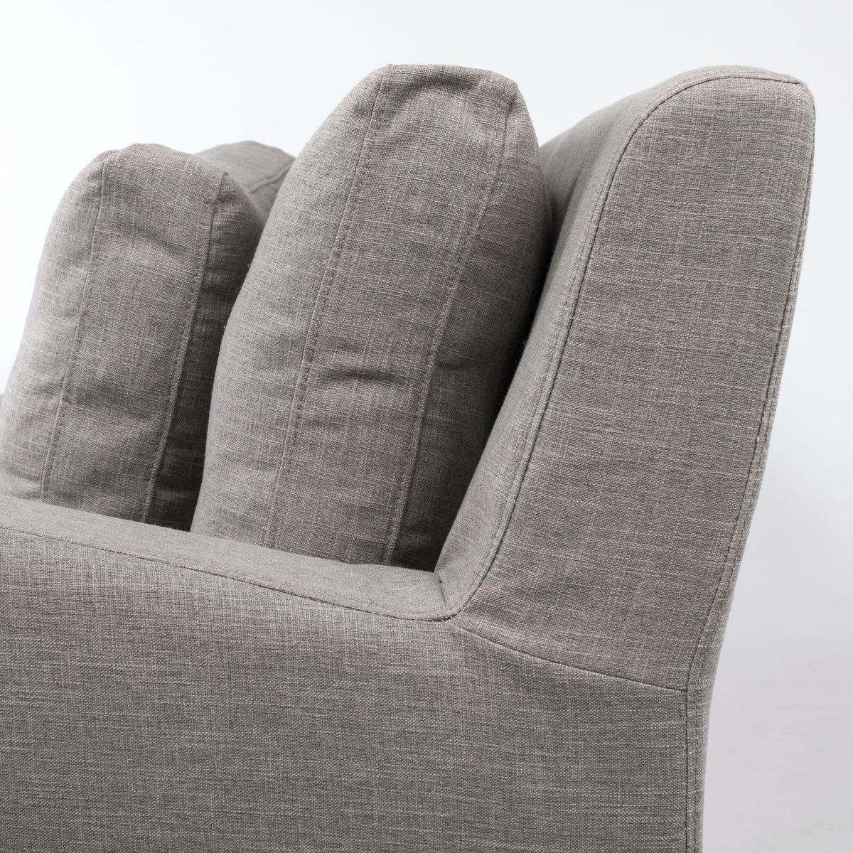 Denly Flint Gray Slipcover Arm Chair