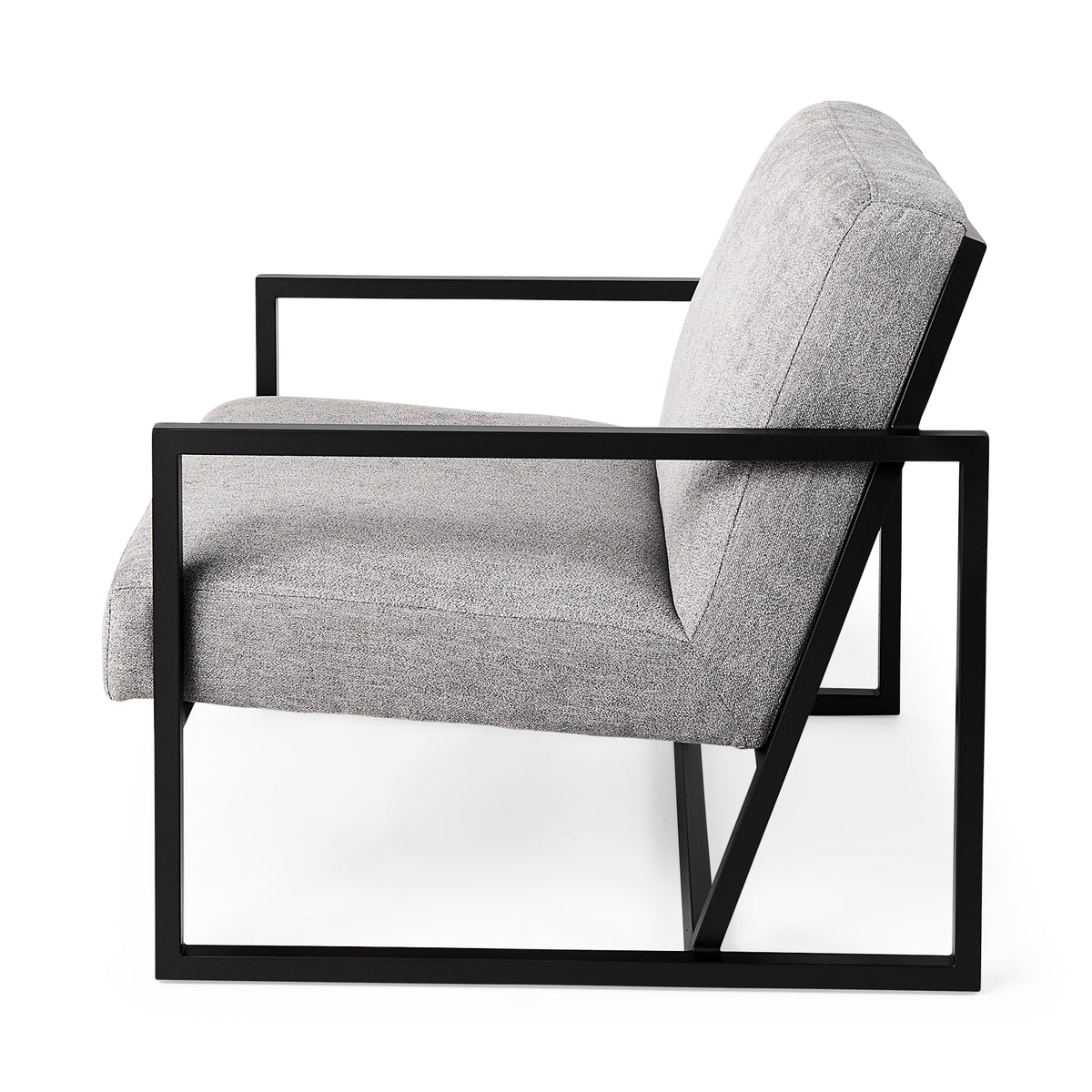 Armelle Gray Fabric Accent Chair