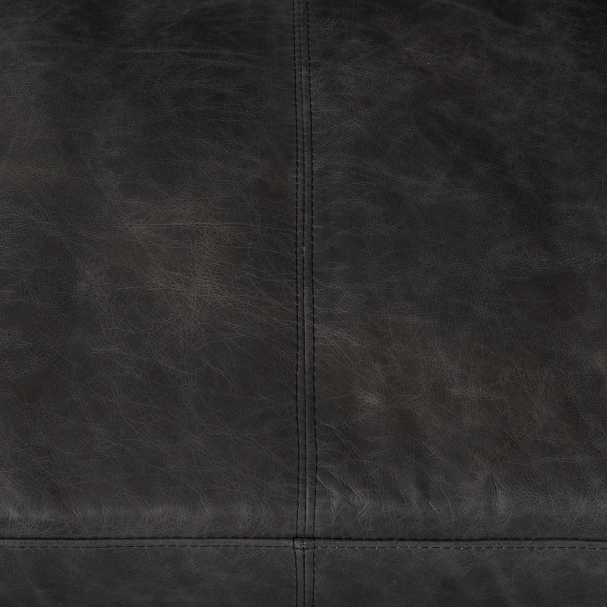 Cochrane Black Genuine Leather 3-Seater Sofa