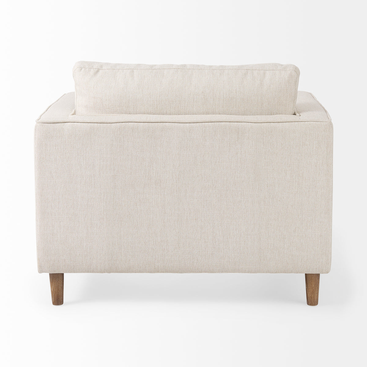 Loretta Cream Fabric Arm Chair with Bolster Pillows
