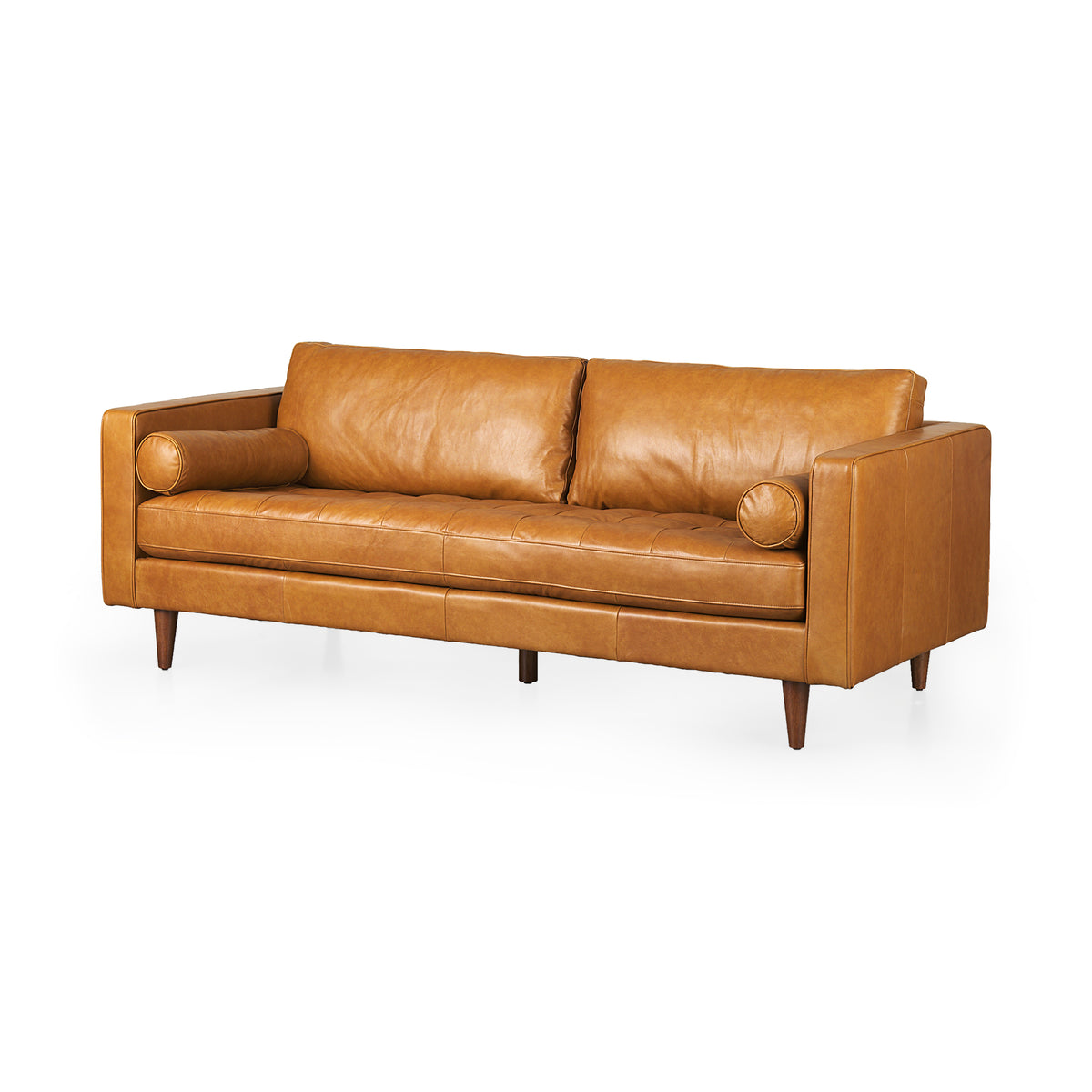 Svend Tan Genuine Leather 3-Seater Sofa