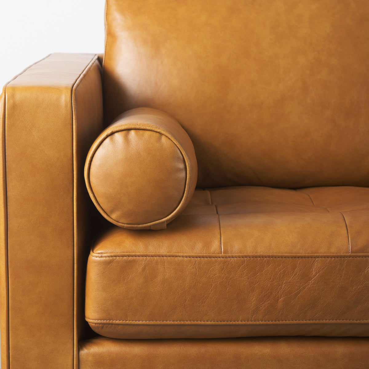 Svend Tan Genuine Leather 3-Seater Sofa